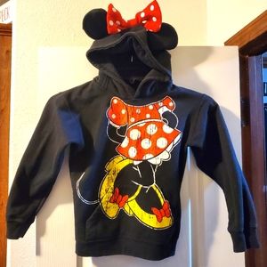 ❤️Disney Minnie Mouse❤️ Youth Girl Medium hoodie with Ears and a Box